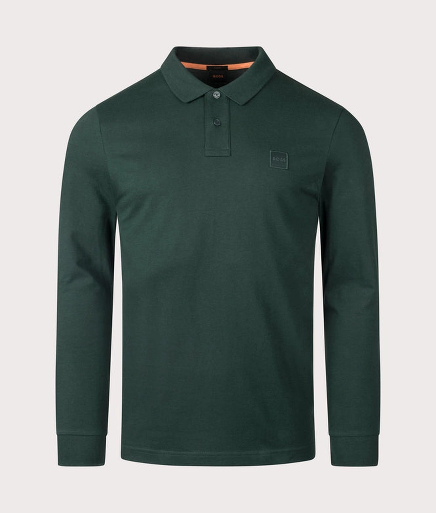 Hugo Boss Mens Slim Fit Passerby Long Sleeve Polo Shirt